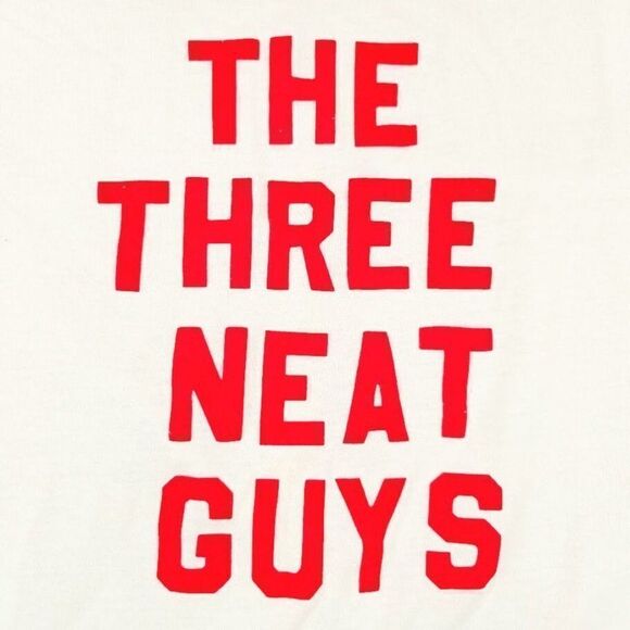 Vintage The Three Neat Guys T Shirt Mens Size Medium 80s Spencer Made In USA - Picture 2 of 9